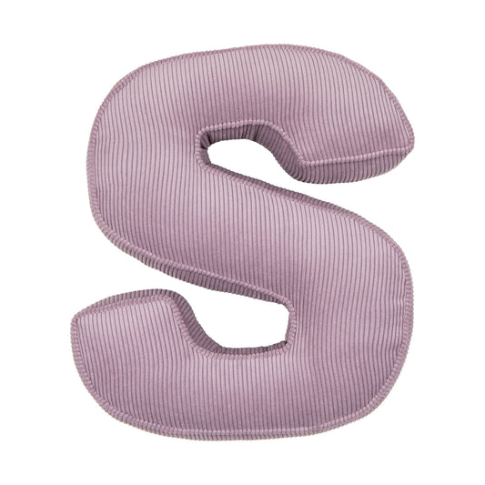 Corduroy Letter Cushion S by Bettys Home in lavender 