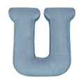 Corduroy Letter Cushion U by Bettys Home in blue 