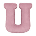 Corduroy Letter Cushion U by Bettys Home in pink 