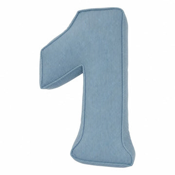 Cuscino cifra in velluto a coste 1 | Cuscino numero 1