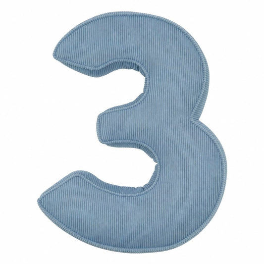 Cuscino cifra in velluto a coste 3 | Cuscino numero 3