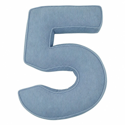 Cuscino cifra in velluto a coste 5 | Cuscino numero 5
