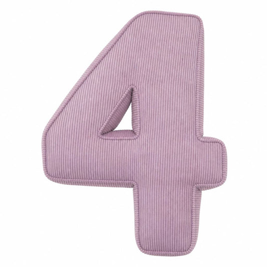 Cuscino cifra in velluto a coste 4 | Cuscino numero 4