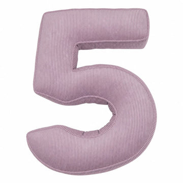 Cuscino cifra in velluto a coste 5 | Cuscino numero 5